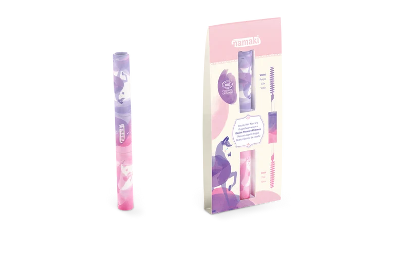 Haarmascara Doppel-Applikator - Rosa & Violett