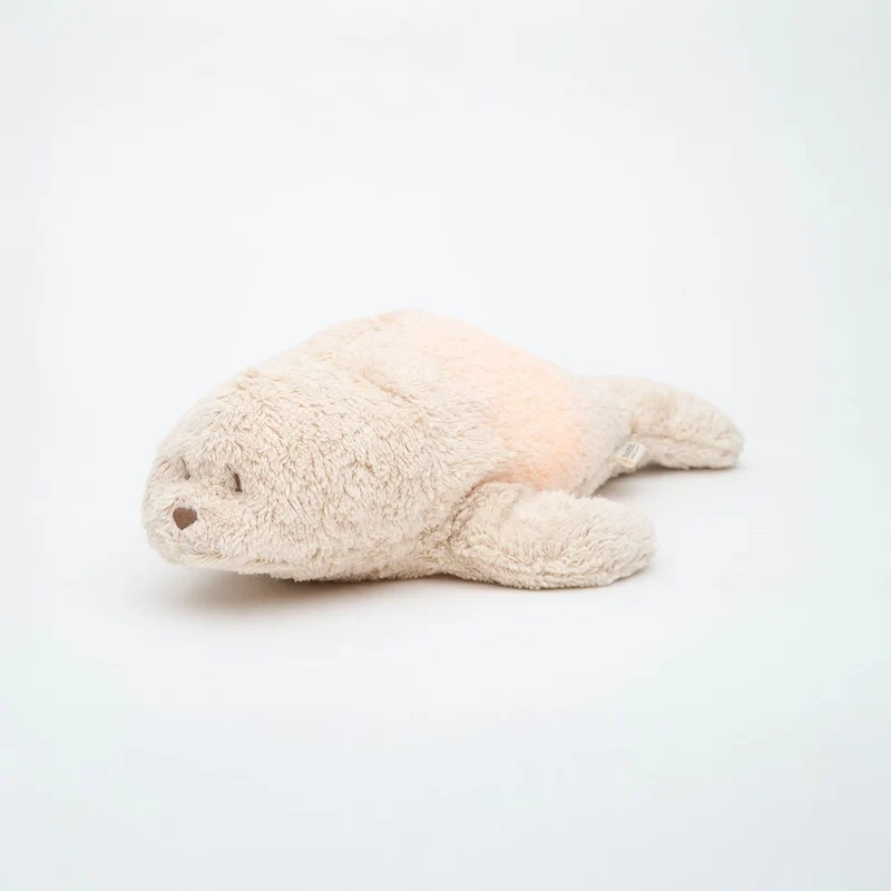 Moonie Robbe 2.0 Organic Nachtlicht, Einschlafhilfe & Kuscheltier - Sand