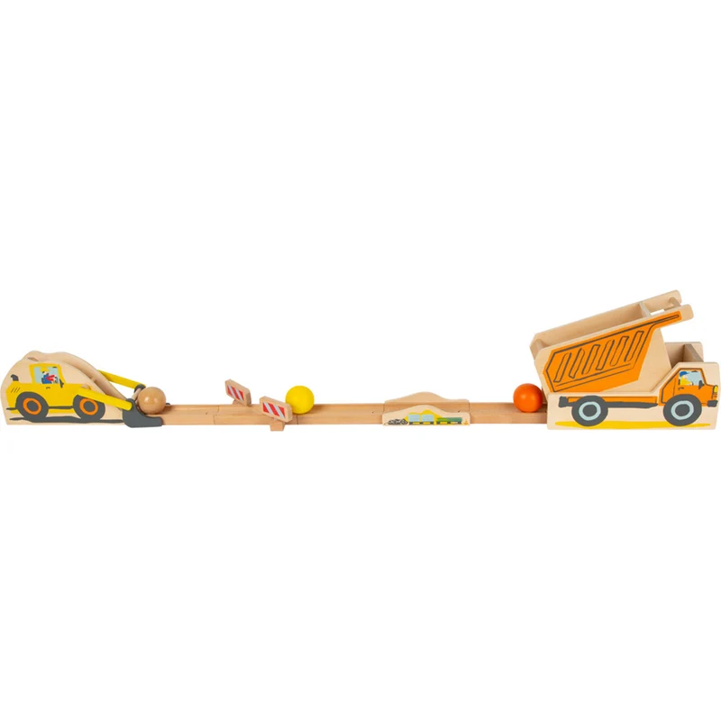Kugelbahn „Junior Baustelle“ – Holzspielzeug für motorische Entdecker