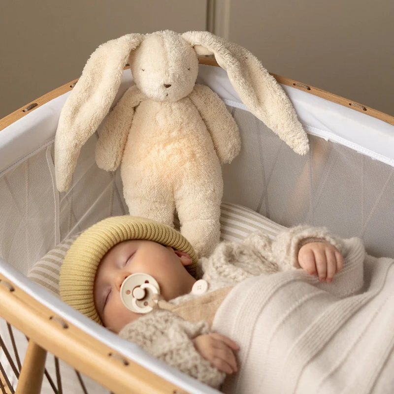 Moonie Hase 2.0 Organic Nachtlicht, Einschlafhilfe & Kuscheltier - Sand natur