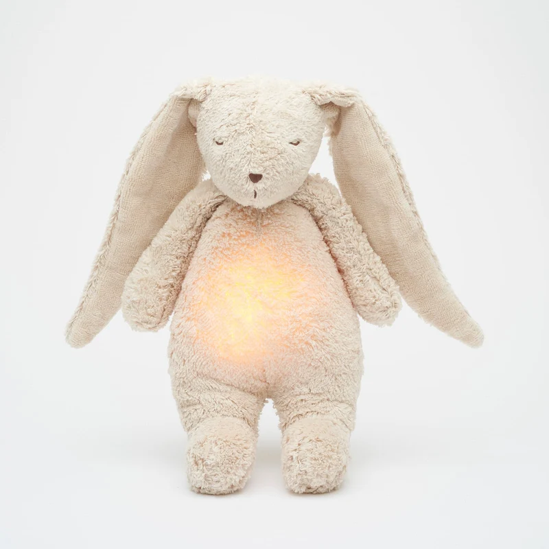 Moonie Hase 2.0 Organic Nachtlicht, Einschlafhilfe & Kuscheltier - Sand natur