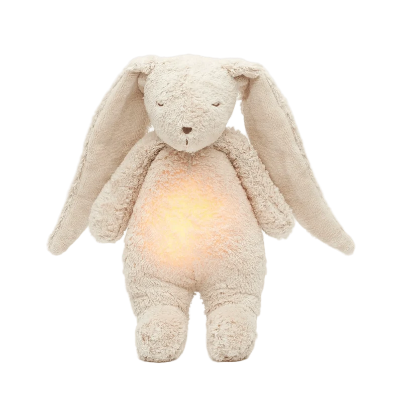 Moonie Hase 2.0 Organic Nachtlicht, Einschlafhilfe & Kuscheltier - Sand natur