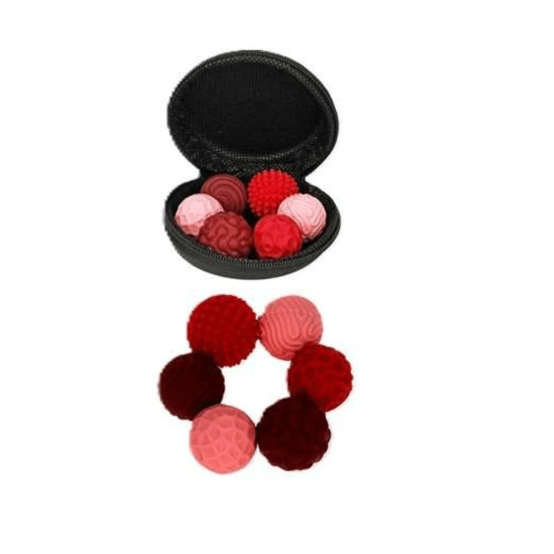 FidgNetics -6 magnetische Antistress-Kugeln rot
