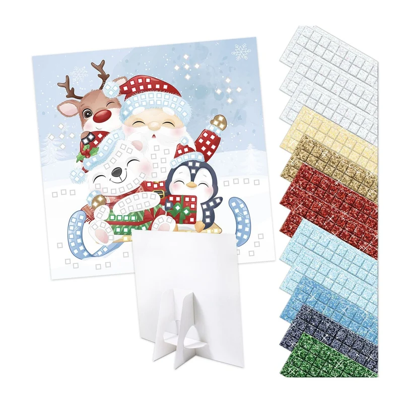 Moosgummi-Mosaik "Glitter Santas Schlitten"