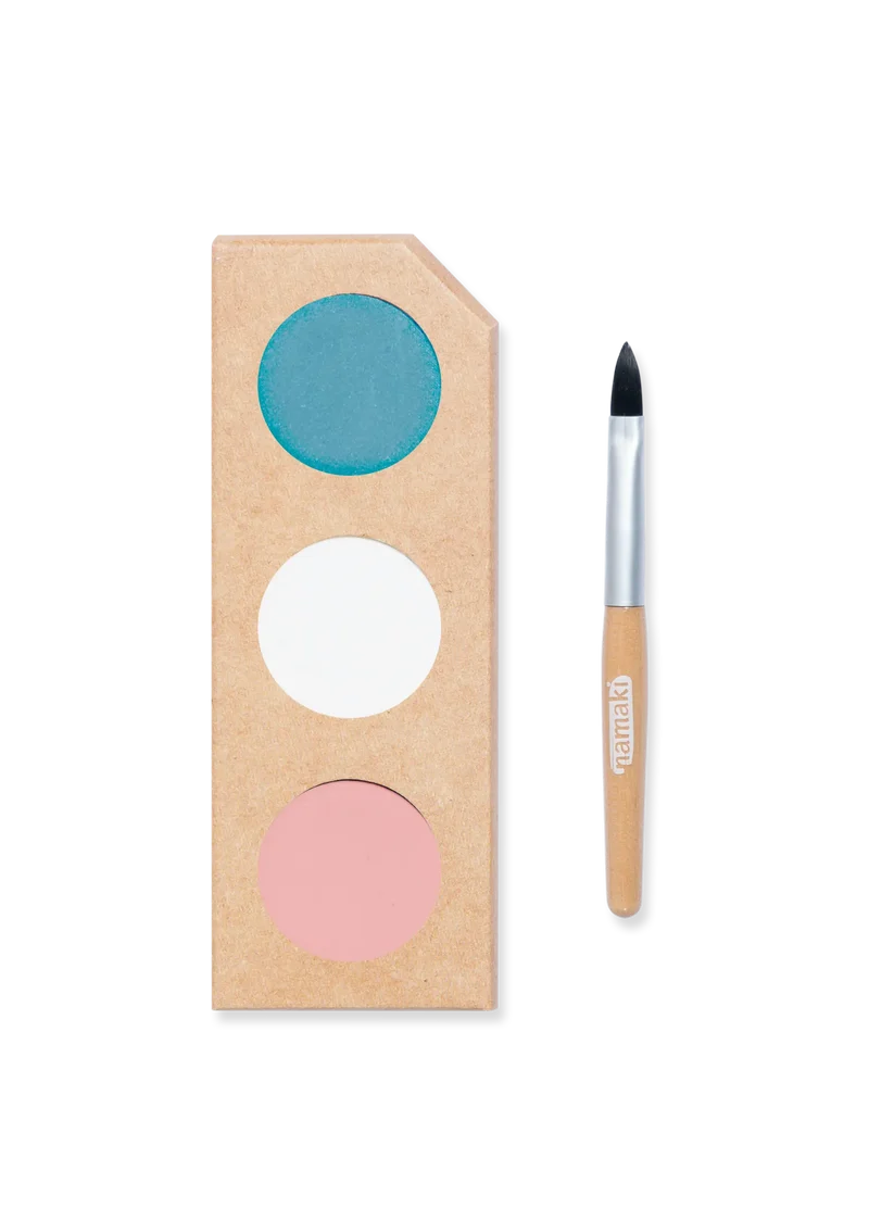 Schminkpalette für Kinder - 3 Farben, Prinzessin & Einhorn
