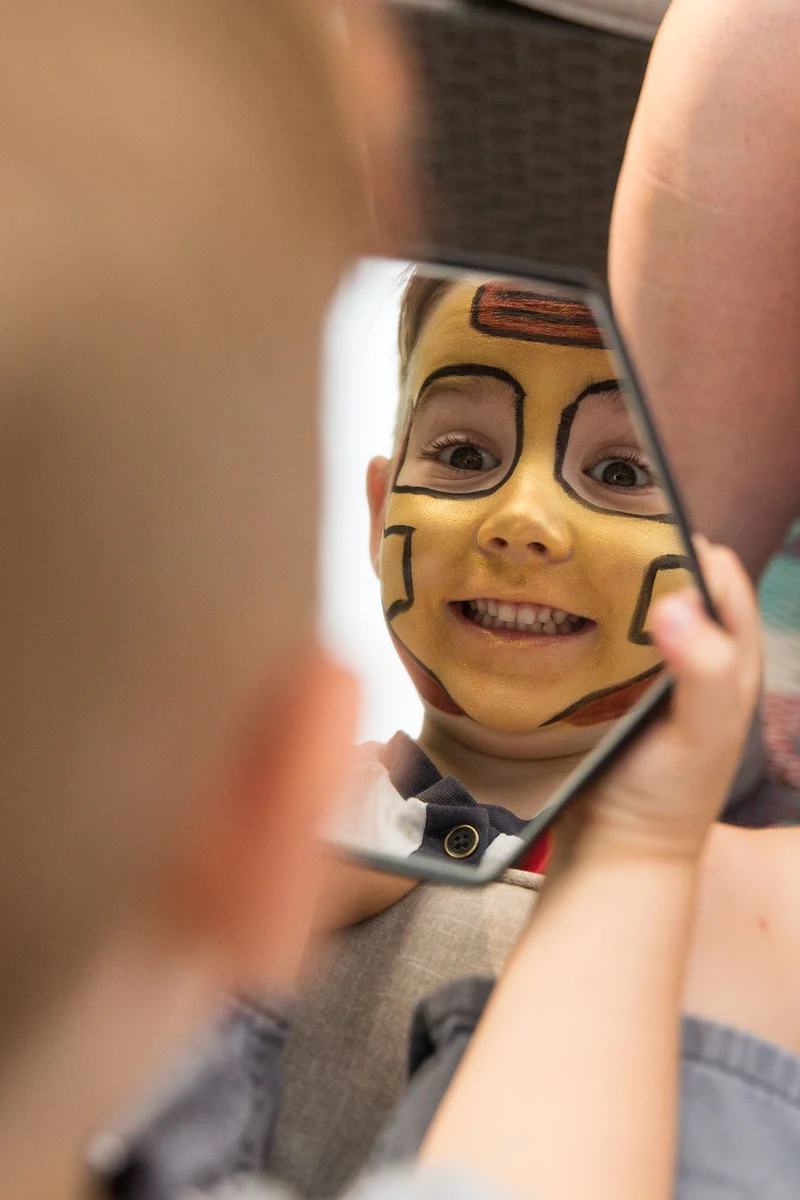 Schminkpalette für Kinder - 3 Farben, Ninja & Superheld
