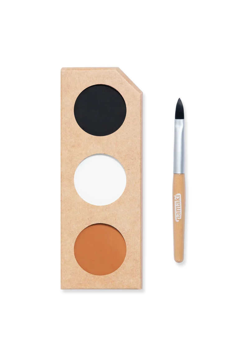 Schminkpalette für Kinder - 3 Farben, Tiger & Fuchs
