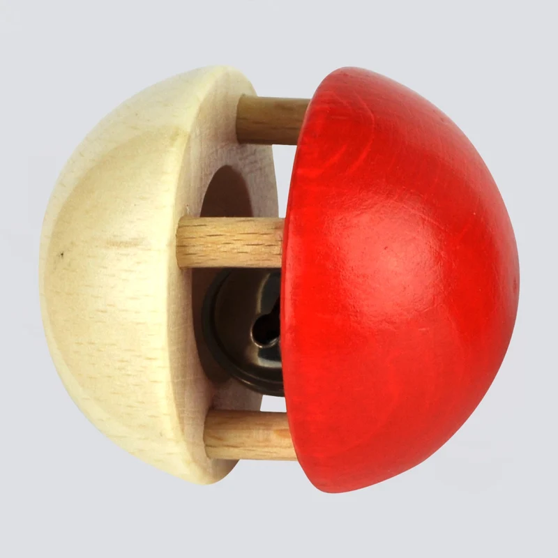 Kugel-Glöckchen "Beady" (rot/natur)