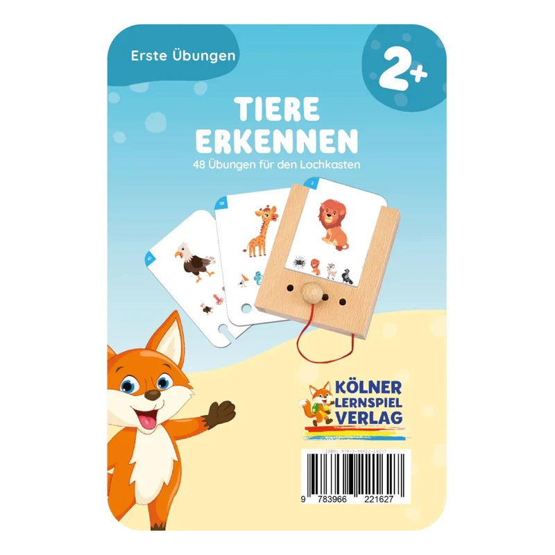 Erste Übungen Tiere erkennen für Lochkasten 2+