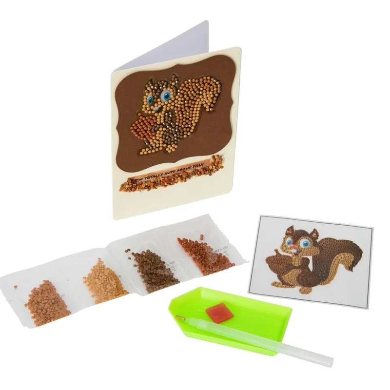 Crystal Art Sticker Kit - Motiv Eichhörnchen