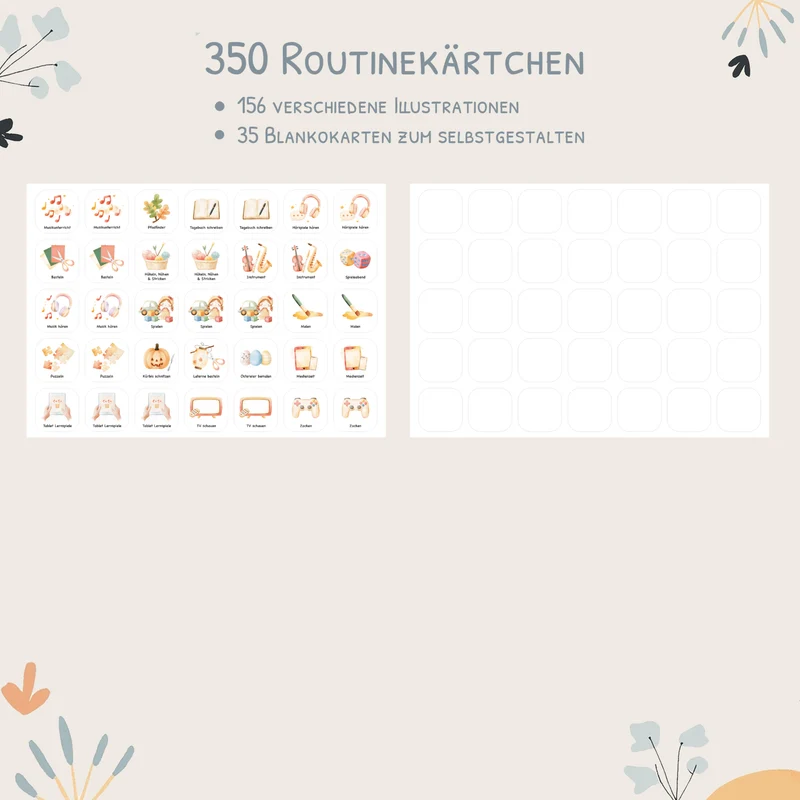 Wochenplaner Kinder inkl. 350 Routinekärtchen - Motiv Bauernhof