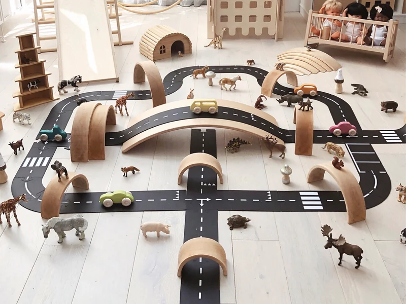 Waytoplay 40KR2HW Flexible Spielstraße, Spielset King of the Road + Autos