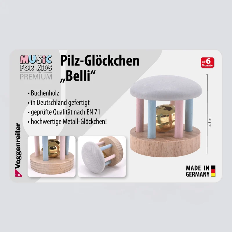 Pilz-Glöckchen "Belli" (blau/rosa)