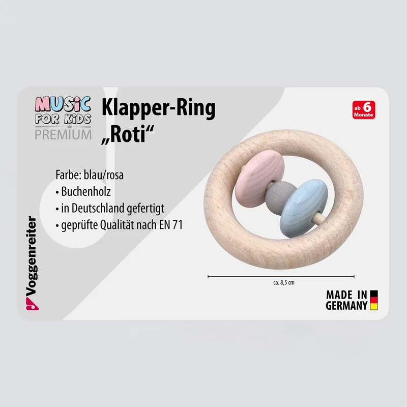 Klapper-Ring "Roti" (blau/rosa)