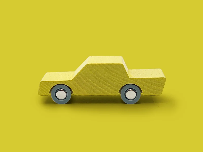 Waytoplay 1HW Back and Forth Car, Spielzeugauto Gelb
