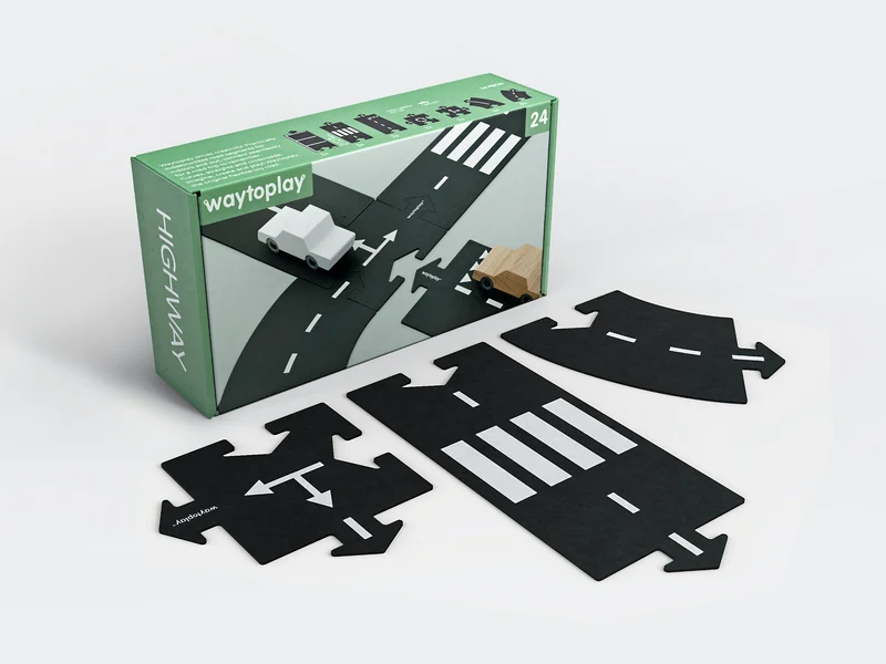 Waytoplay 24HI Flexible Spielstraße, Highway Autobahn Spielset