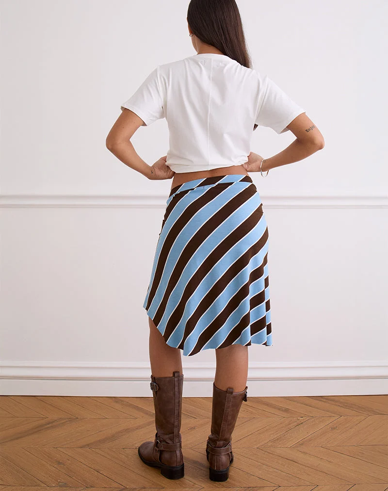 Esmeray Midirock in Retro-Streifen Blau