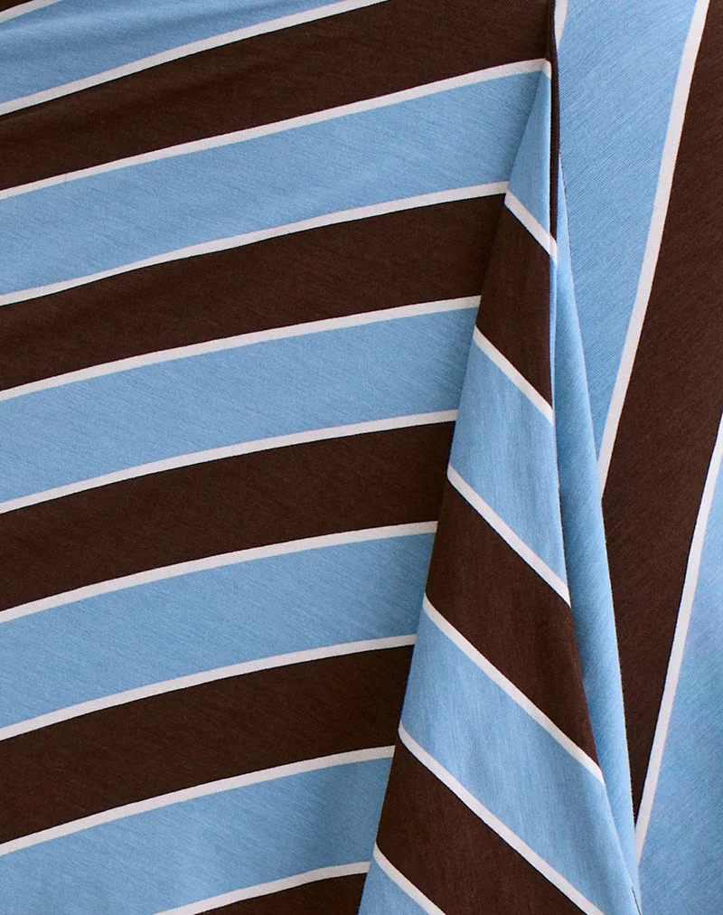 Esmeray Midirock in Retro-Streifen Blau