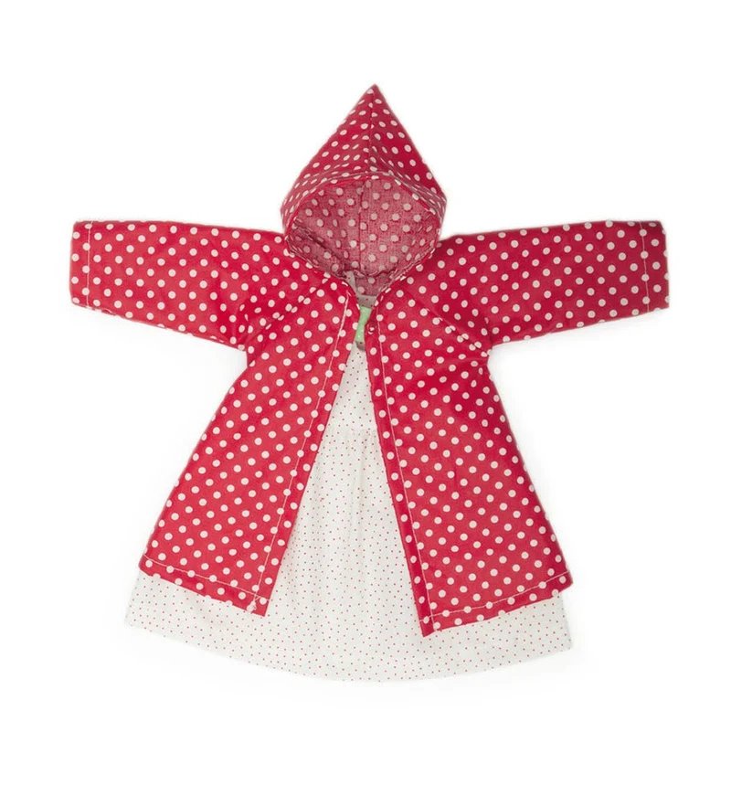 Nanchen 612402 Anziehpuppe Bekleidungsset Tupfenmänntelchen