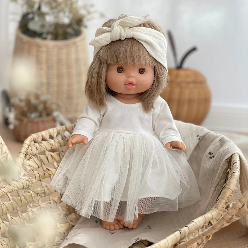 Puppenkleid Ballerina Tutu milky