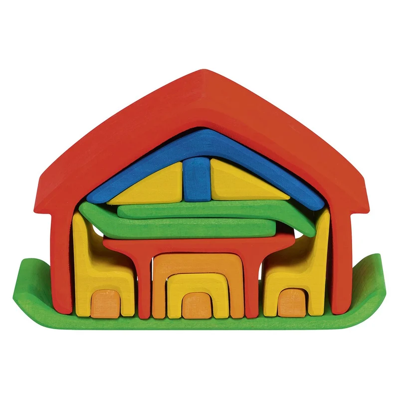 Glückskäfer 523266 Haus mit Möbel rot/blau