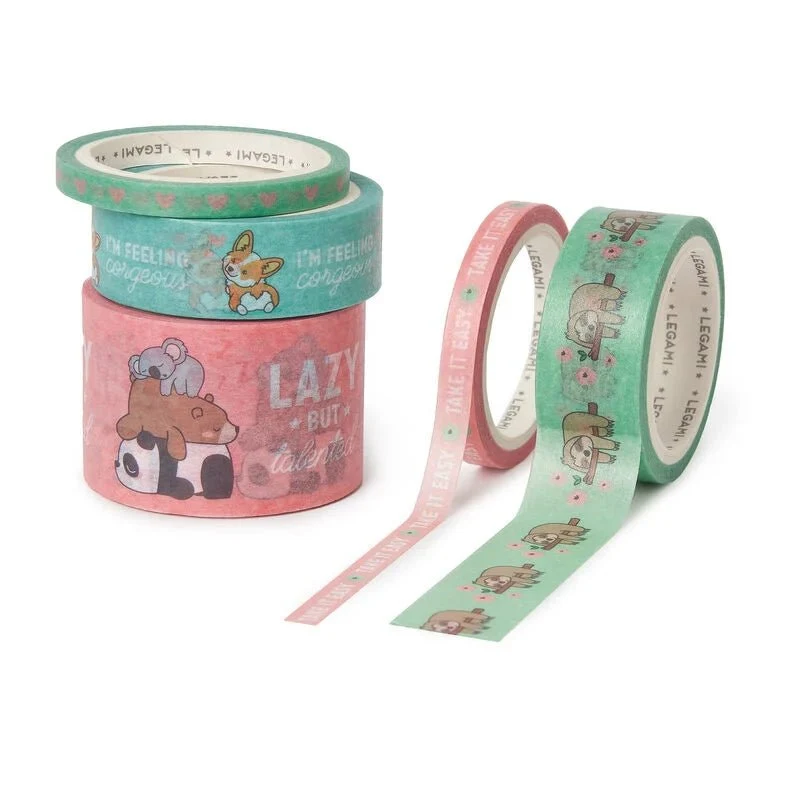 5 Papier-Klebebänder im Set Tiere - Tape by Tape