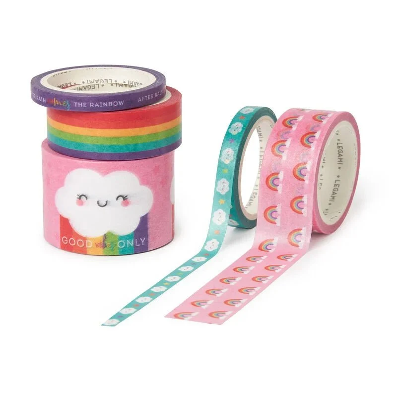 5 Papier-Klebebänder im Set Regenbogen - Tape by Tape