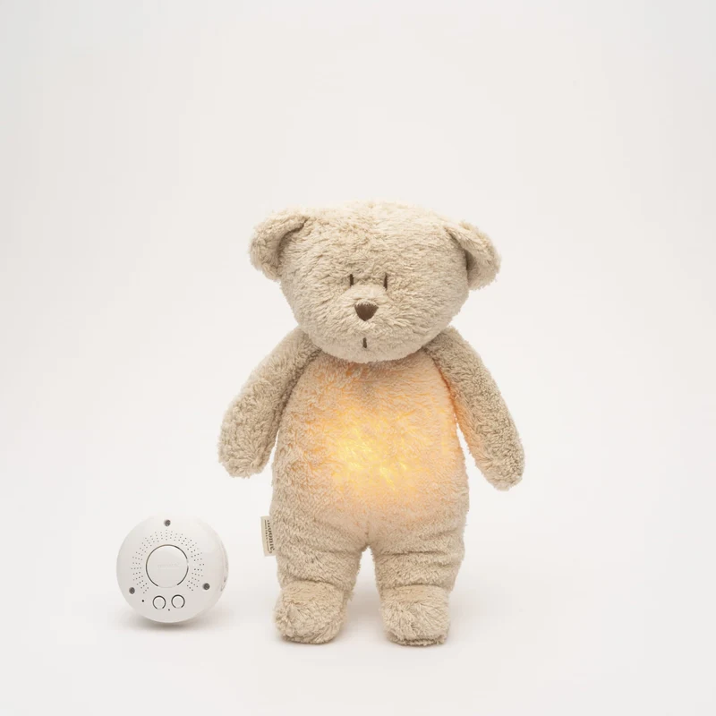 Moonie Bär 2.0 Organic Nachtlicht, Einschlafhilfe & Kuscheltier - Sand natur