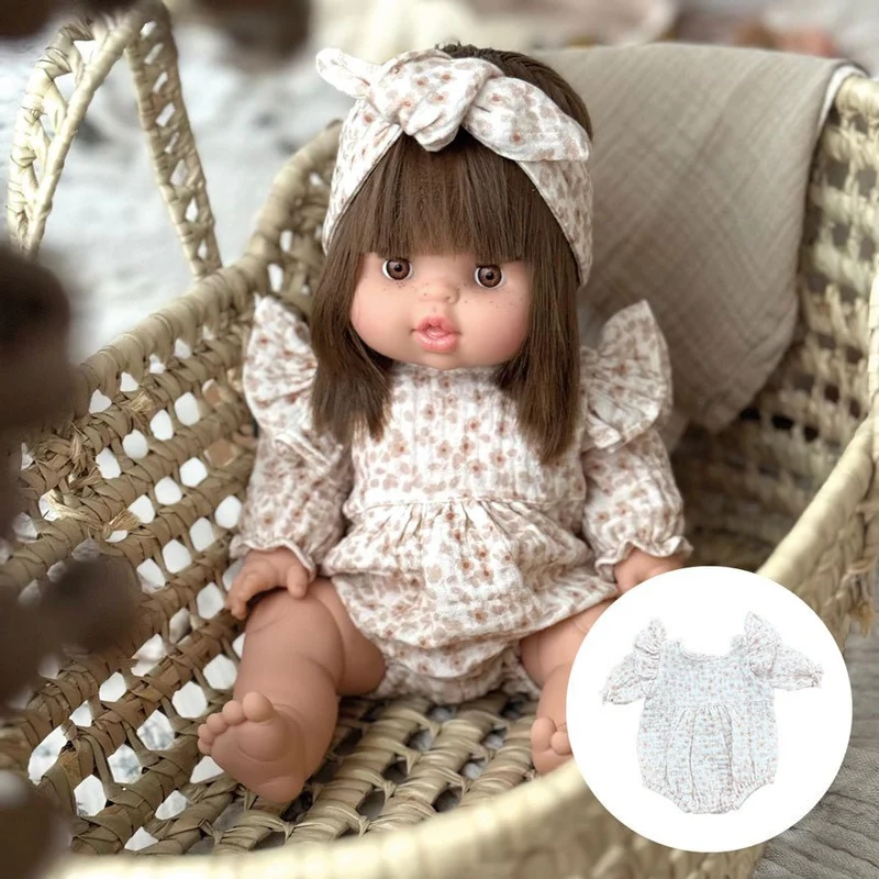 Puppenromper Musselin little flower