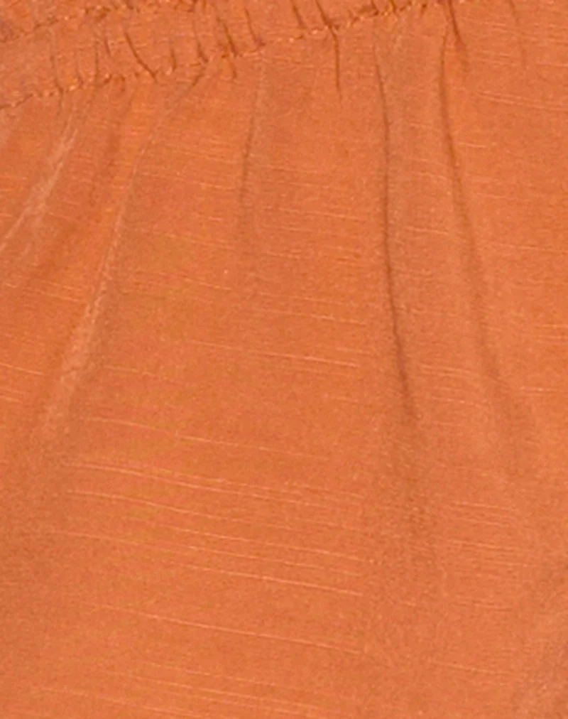 Kaytia Neckholder-Top mit doppelter Krawatte in Sunset Orange