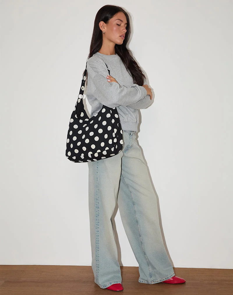 Aimi Tasche in Large Polka Schwarz