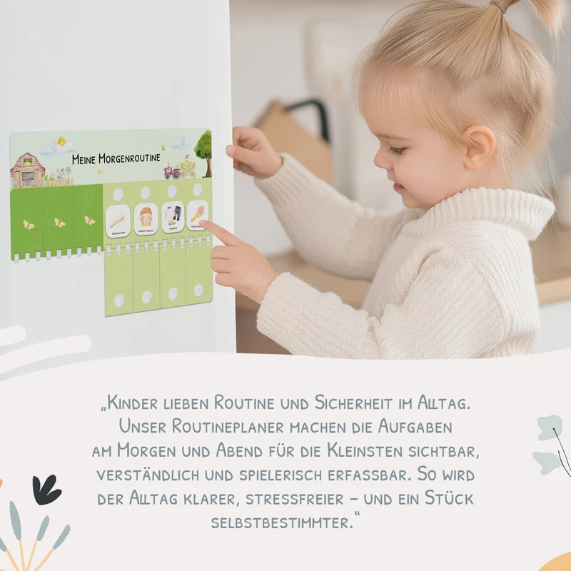 Bundle: Wochenplaner + Morgenroutine + Abendroutine - Bauernhof