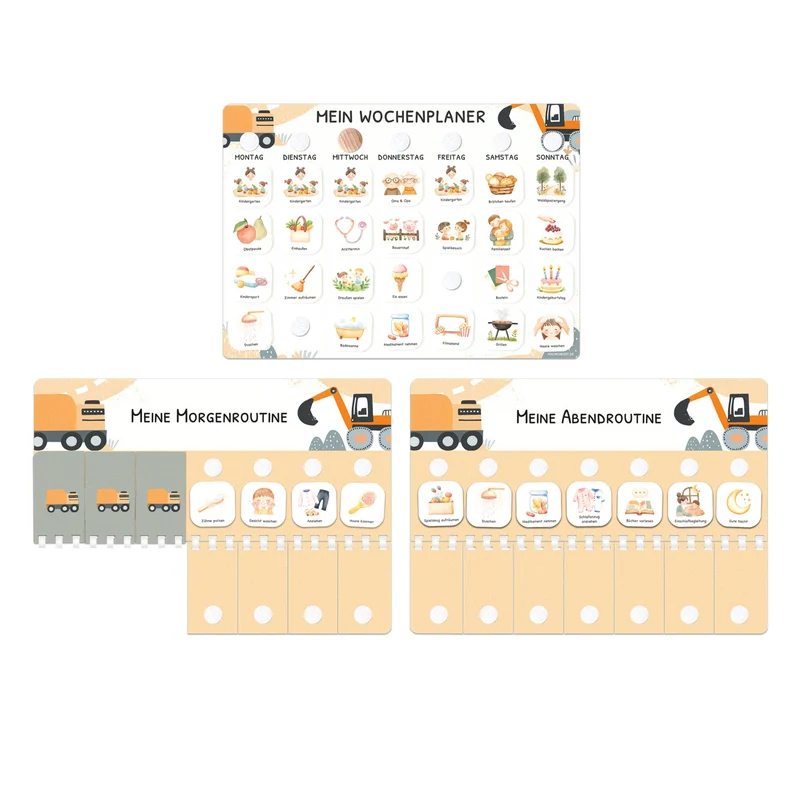 Bundle: Wochenplaner + Morgenroutine + Abendroutine - Bagger