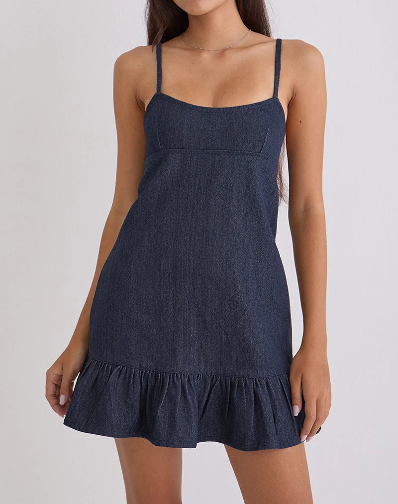 Pamina Minikleid aus Denim Indigo