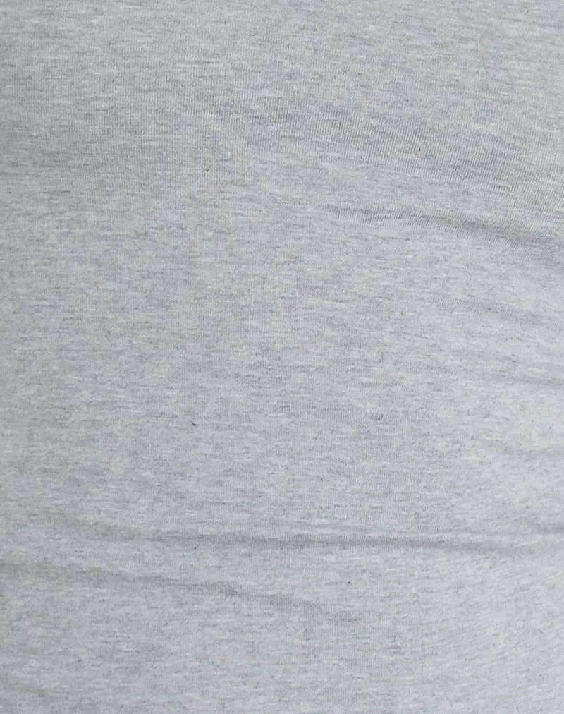 Chihiro Baby-Top mit Puffärmel in Grau meliert