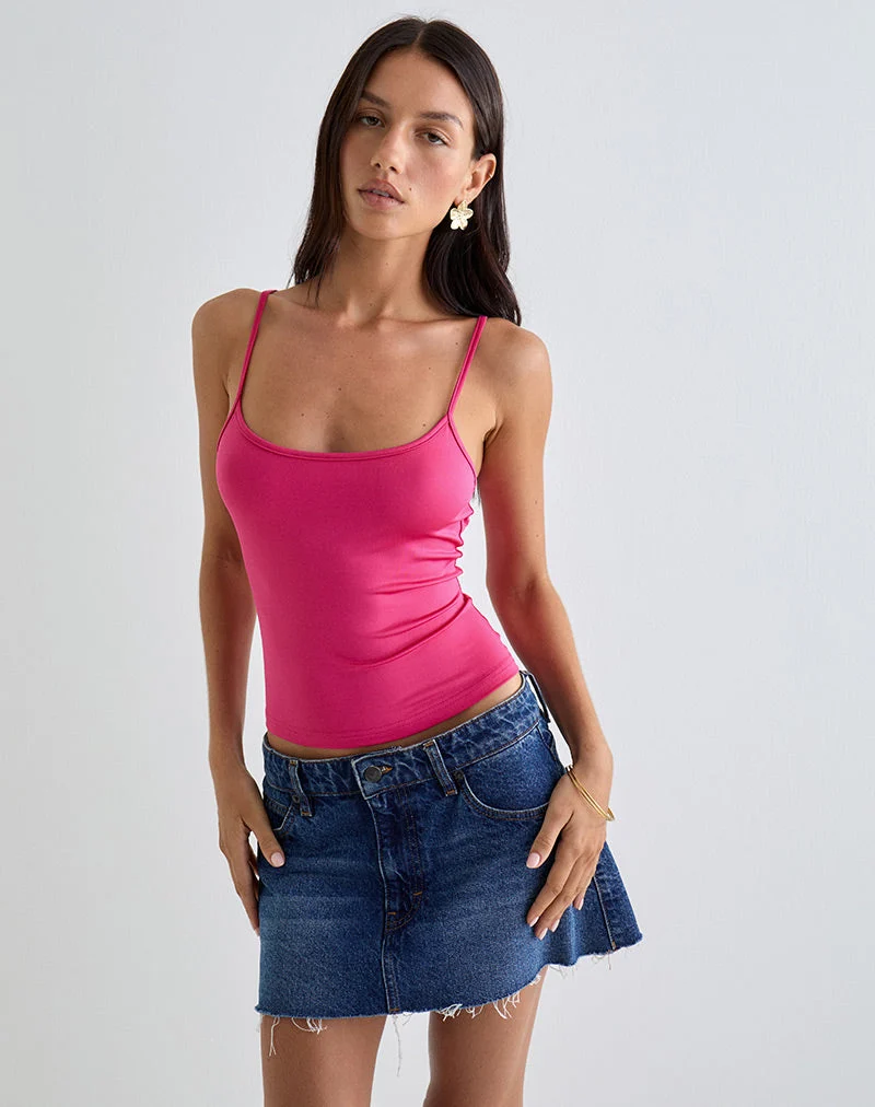 Jasila Vest Oberteil in Hot Pink