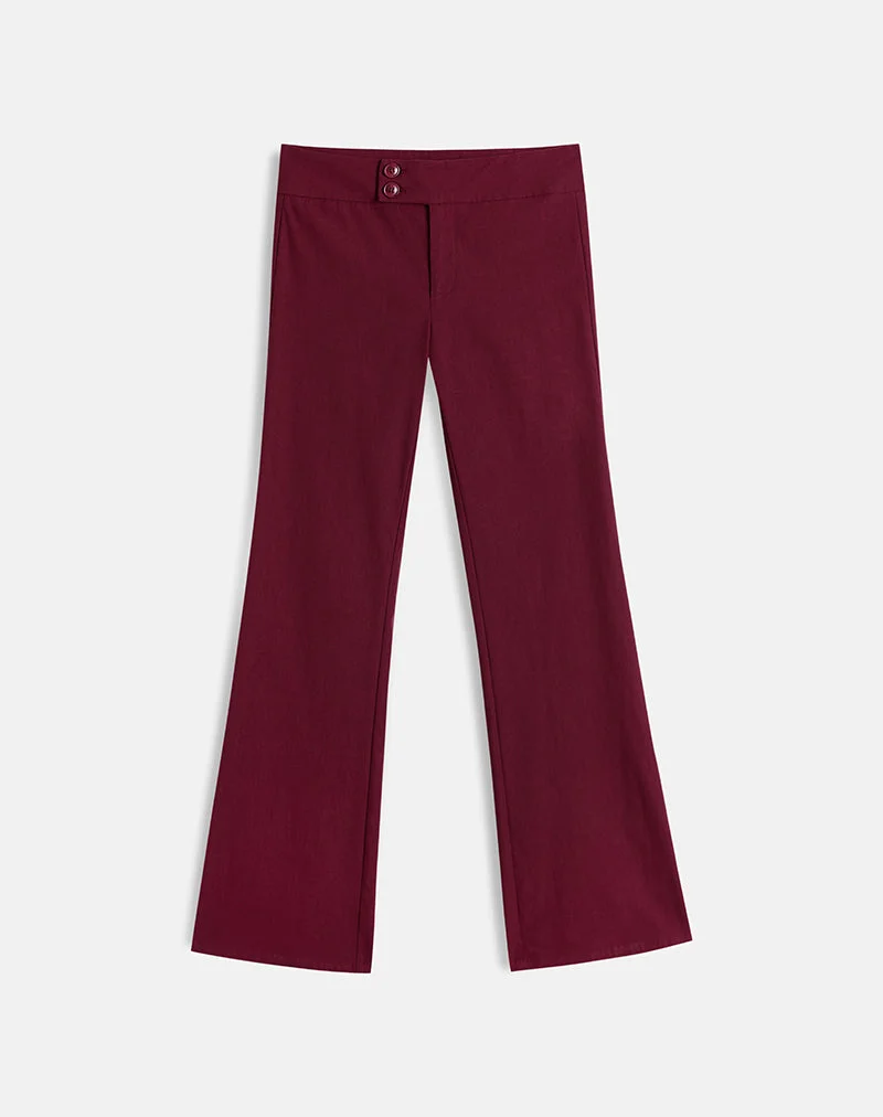 Falita Hose in Tailoring Burgundy