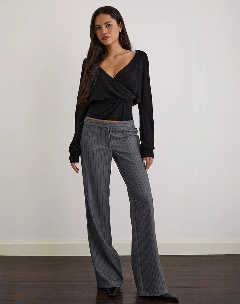 Ganta Slim Hose in Nadelstreifen anthrazit