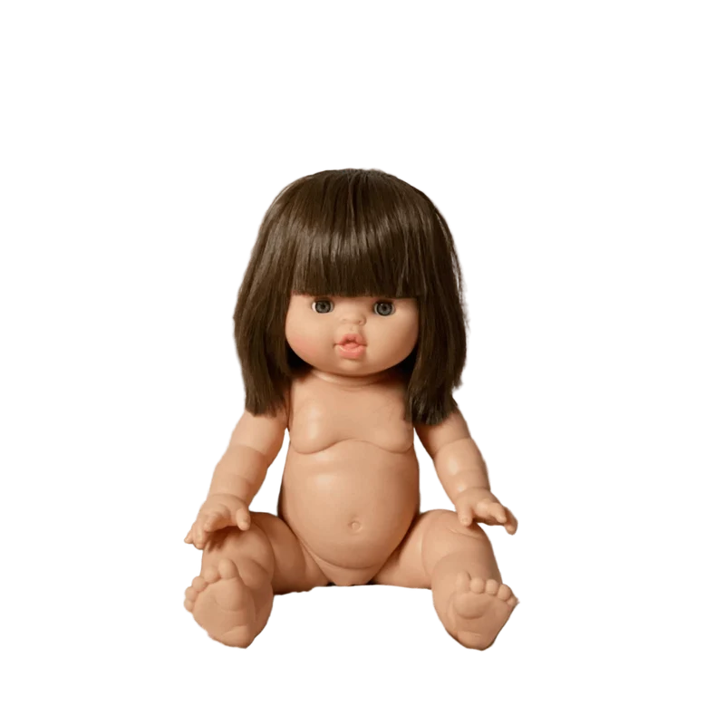 Puppe "Chloe" 34cm mit braunen Haaren und blauen Augen