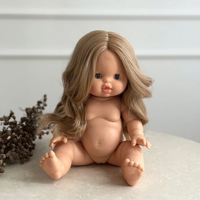 Puppe "Alienor" 34cm mit blonden langen Haaren und blauen Augen