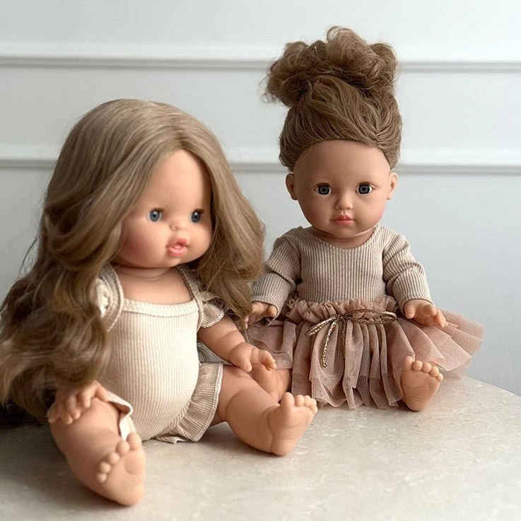 Puppe "Alienor" 34cm mit blonden langen Haaren und blauen Augen