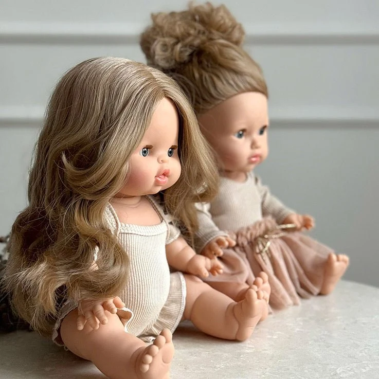 Puppe "Alienor" 34cm mit blonden langen Haaren und blauen Augen