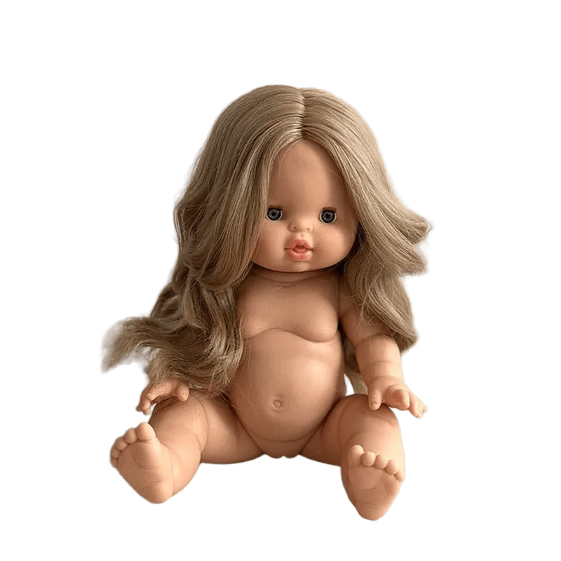 Puppe "Alienor" 34cm mit blonden langen Haaren und blauen Augen
