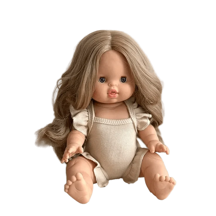 Puppe "Alienor" 34cm mit blonden langen Haaren und blauen Augen