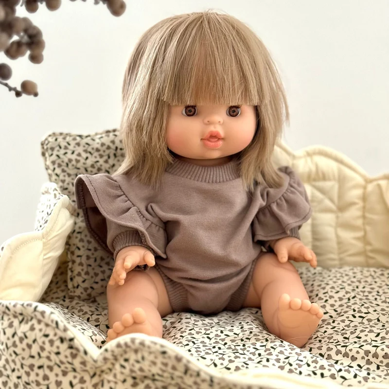 Puppenromper mit Rüschen earth