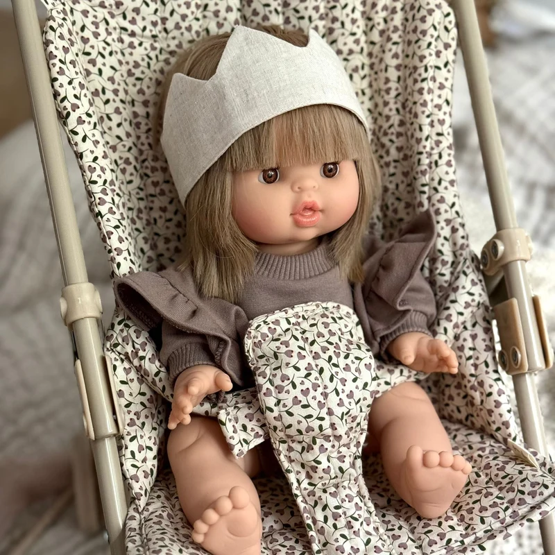 Puppenromper mit Rüschen earth