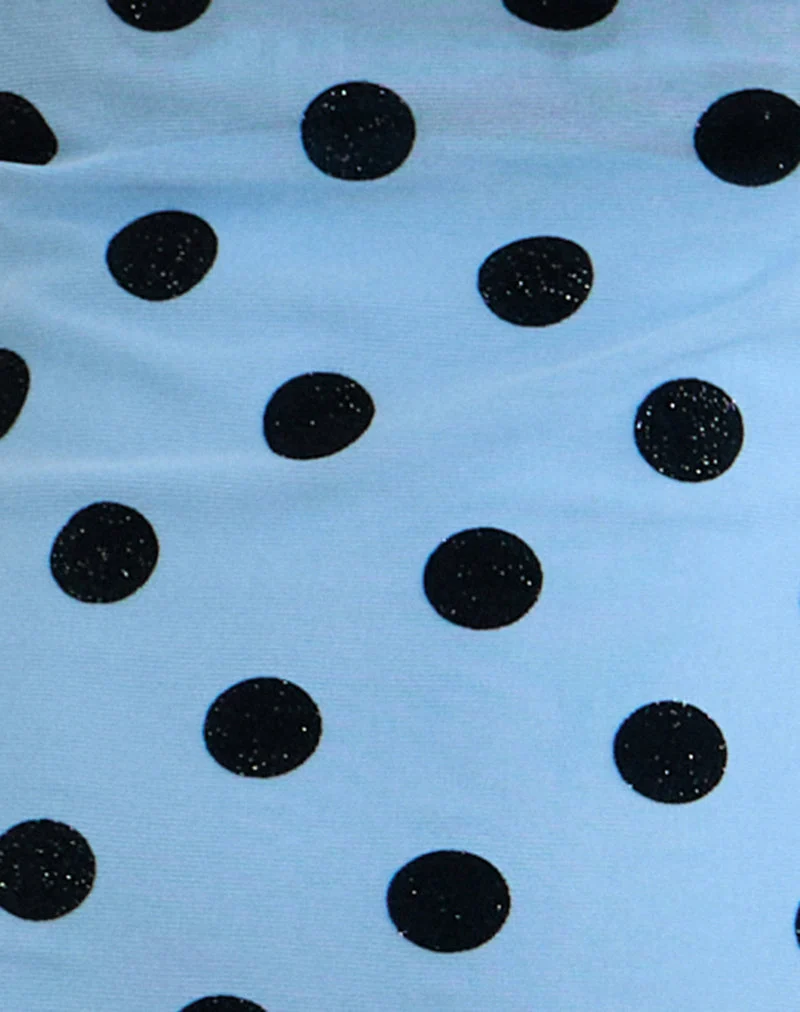 Gamila Midirock in Blau mit Polka Space Schwarz