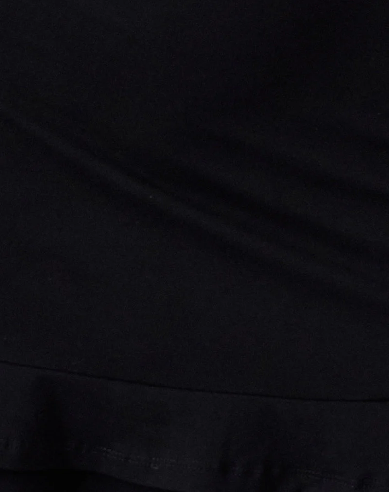 Opalines rückenfreies Minikleid in Schwarz