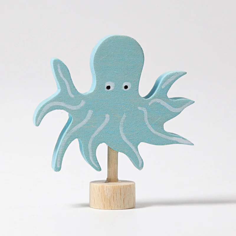 Grimms 03544 Steckfigur Tintenfisch Geburtstagsstecker