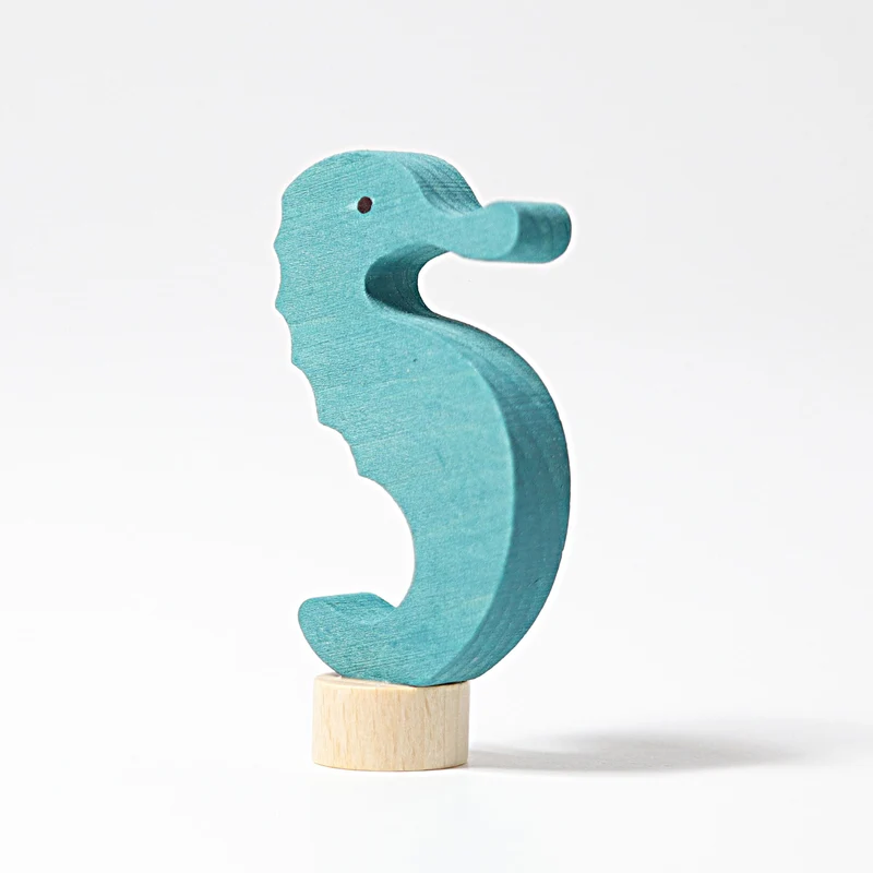 Grimms 03850 Steckfigur Seepferd Geburtstagsstecker